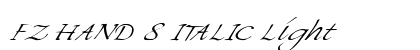 FZ HAND 8 ITALIC Light font free download