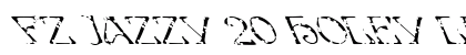 FZ JAZZY 20 HOLEY LEFTY Normal Font Preview