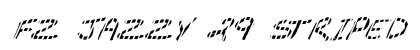 FZ JAZZY 29 STRIPED ITALIC Normal Font Preview