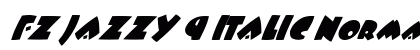 FZ JAZZY 9 ITALIC Normal font free download