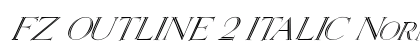 FZ OUTLINE 2 ITALIC Normal font free download