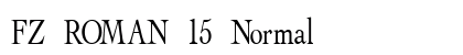 FZ ROMAN 15 Normal font free download