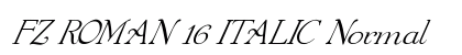 FZ ROMAN 16 ITALIC Normal font free download