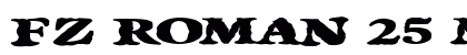 FZ ROMAN 25 MANGLED EX Normal Font Preview