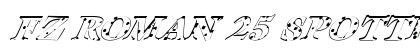 FZ ROMAN 25 SPOTTED ITALIC Normal Font Preview