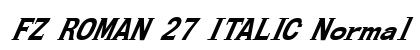 FZ ROMAN 27 ITALIC Normal font free download