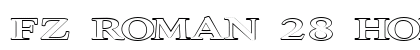 FZ ROMAN 28 HOLLOW EX Normal Font Preview