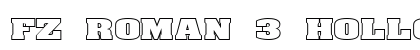 FZ ROMAN 3 HOLLOW EX Normal Font Preview