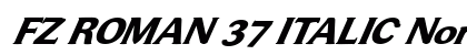 FZ ROMAN 37 ITALIC Normal font free download