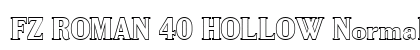 FZ ROMAN 40 HOLLOW Normal font free download