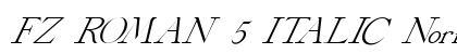 FZ ROMAN 5 ITALIC Normal font free download