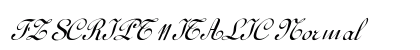 FZ SCRIPT 11 ITALIC Normal Font Preview