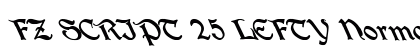 FZ SCRIPT 25 LEFTY Normal Font Preview