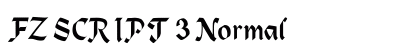 FZ SCRIPT 3 Normal font free download