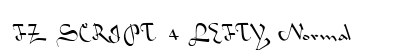 FZ SCRIPT 4 LEFTY Normal Font Preview