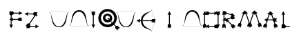 FZ UNIQUE 1 Normal font free download
