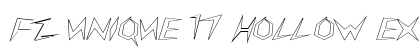 FZ UNIQUE 17 HOLLOW EX Normal Font Preview