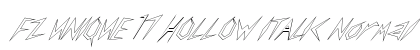 FZ UNIQUE 17 HOLLOW ITALIC Normal Font Preview