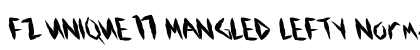 FZ UNIQUE 17 MANGLED LEFTY Normal Font FZ UNIQUE 17 MANGLED LEFTY Normal Font Preview