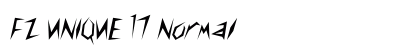 FZ UNIQUE 17 Normal font free download