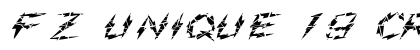 FZ UNIQUE 19 CRACKED EX Normal Font Preview