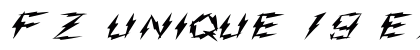 FZ UNIQUE 19 EX Normal Font Preview