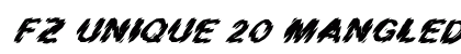 FZ UNIQUE 20 MANGLED ITALIC Normal font free download