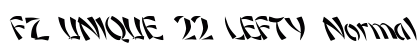 FZ UNIQUE 22 LEFTY Normal Font Preview