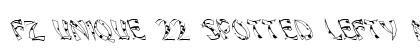 FZ UNIQUE 22 SPOTTED LEFTY Normal Font FZ UNIQUE 22 SPOTTED LEFTY Normal Font Preview