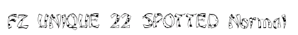 FZ UNIQUE 22 SPOTTED Normal Font Preview