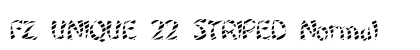 FZ UNIQUE 22 STRIPED Normal Font Preview