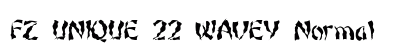 FZ UNIQUE 22 WAVEY Normal Font Preview
