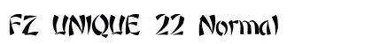 FZ UNIQUE 22 Normal font free download