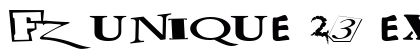 FZ UNIQUE 23 EX Normal font free download
