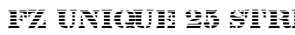 FZ UNIQUE 25 STRIPED Normal Font Preview