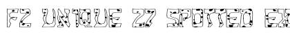 FZ UNIQUE 27 SPOTTED EX Normal Font Preview