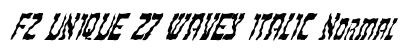 FZ UNIQUE 27 WAVEY ITALIC Normal Font Preview