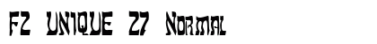 FZ UNIQUE 27 Normal Font Preview