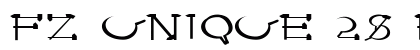 FZ UNIQUE 28 EX Normal Font Preview