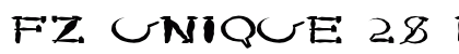 FZ UNIQUE 28 MANGLED EX Normal font free download