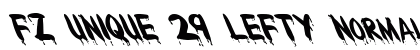 FZ UNIQUE 29 LEFTY Normal font free download