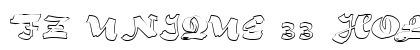 FZ UNIQUE 33 HOLLOW EX Normal font free download