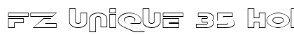 FZ UNIQUE 35 HOLLOW EX Normal Font Preview