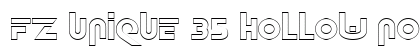 FZ UNIQUE 35 HOLLOW Normal Font Preview
