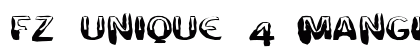 FZ UNIQUE 4 MANGLED EX Normal font free download