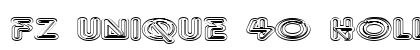 FZ UNIQUE 40 HOLLOW EX Normal font free download