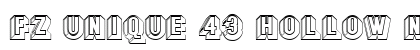 FZ UNIQUE 43 HOLLOW Normal Font Preview