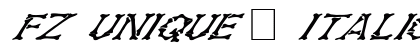 FZ UNIQUE 5 ITALIC Normal Font Preview
