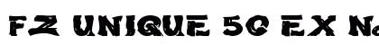 FZ UNIQUE 50 EX Normal font free download