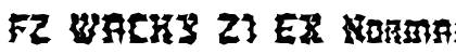 FZ WACKY 21 EX Normal Font Preview